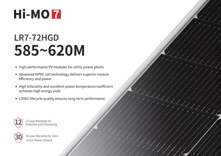 Panel Solar Longi Hi-MO 7 de 610W