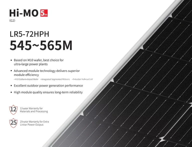 Panel Solar LONGi de 555W