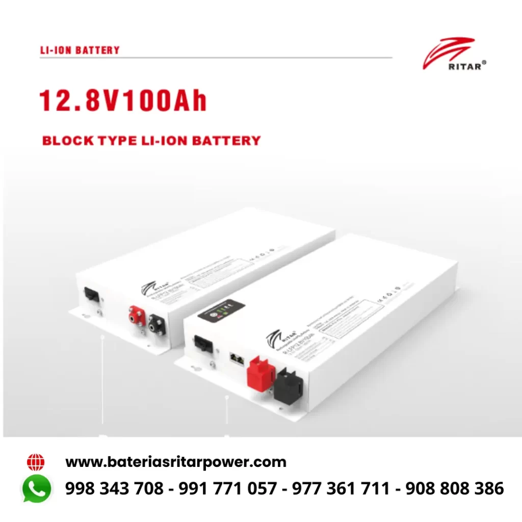 batería de litio Ritar Power 12.8V 100Ah Block Type
