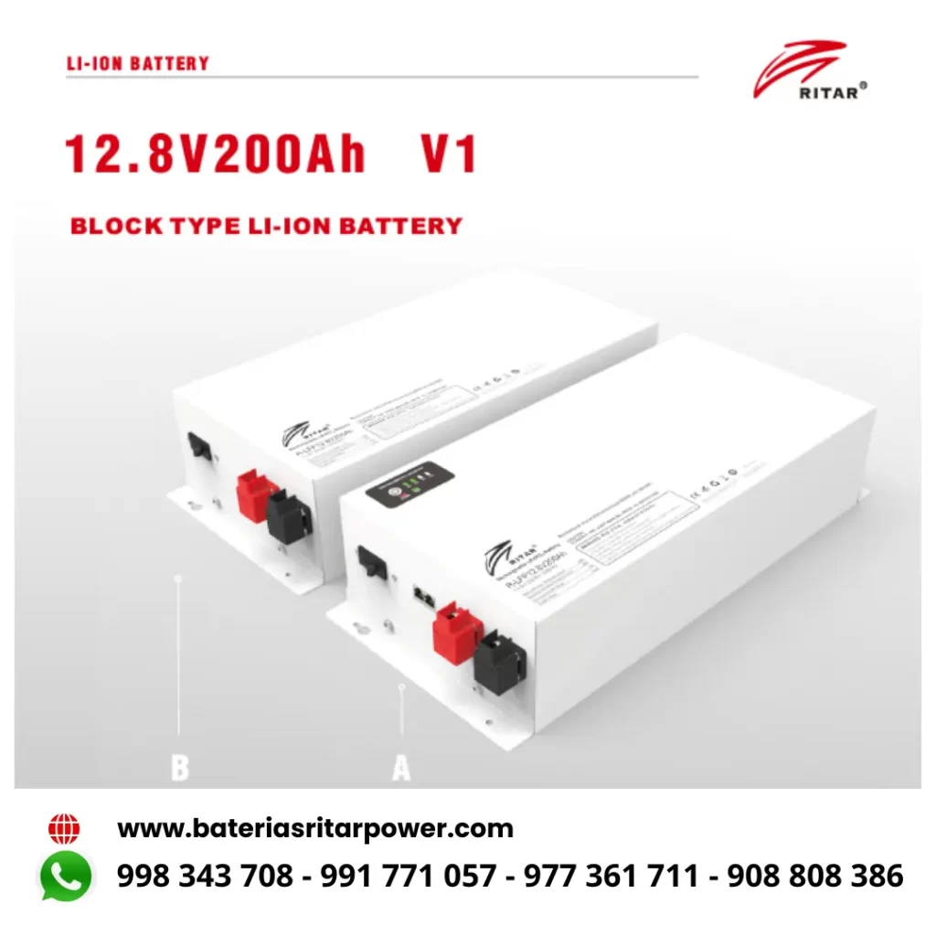 Batería de Litio 12.8V 200Ah Ritar Power